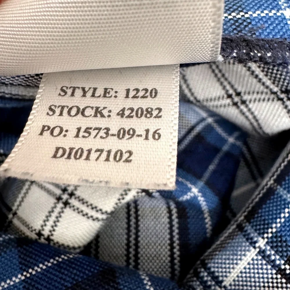 Parker Plaid Pleated Mini Skirt Blue White Preppy School Girl Size 7